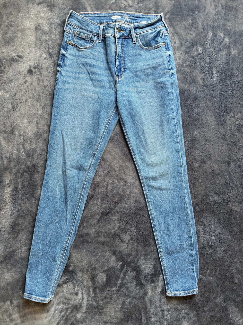 Old Navy Women’s Size 4 High-Waisted Skinny Jeans Light Wash Stretch Denim.